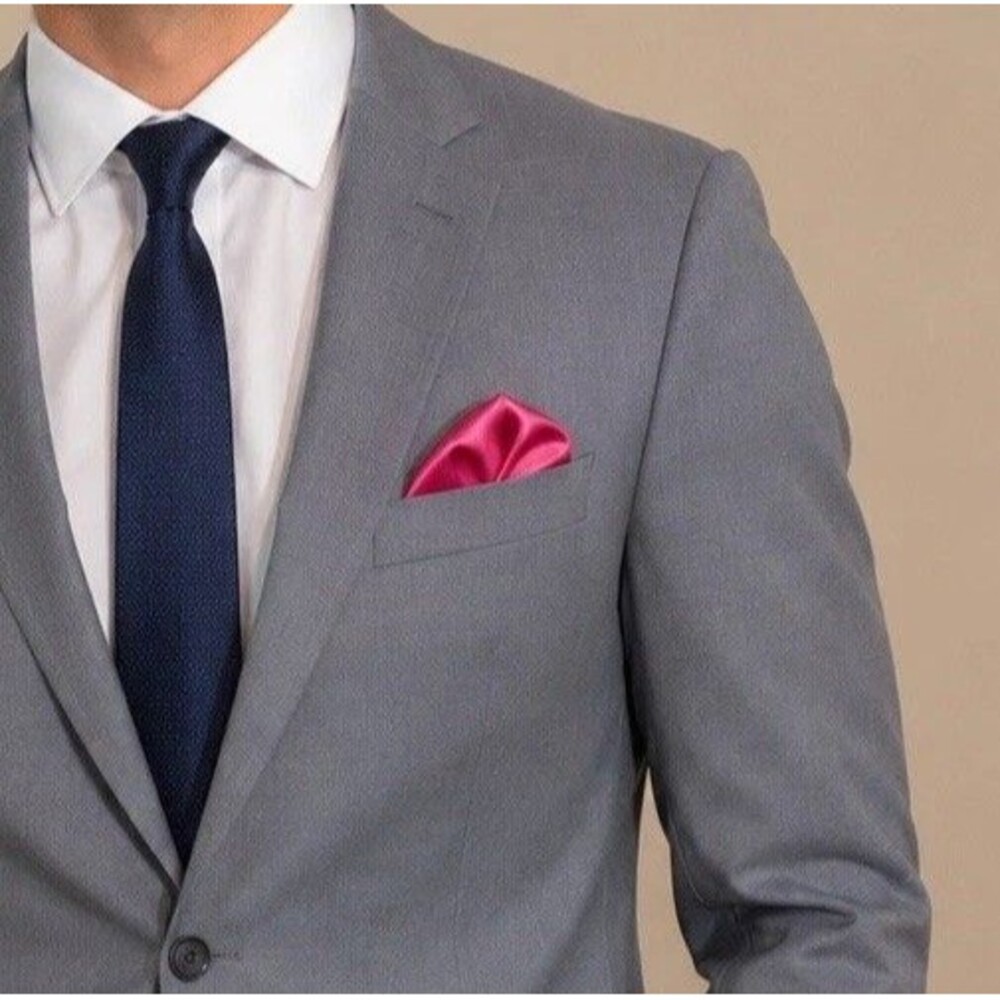 CELEBRITEES by DESCO Vintage Pink SCARF Pocket Square 20" Vibrant!!